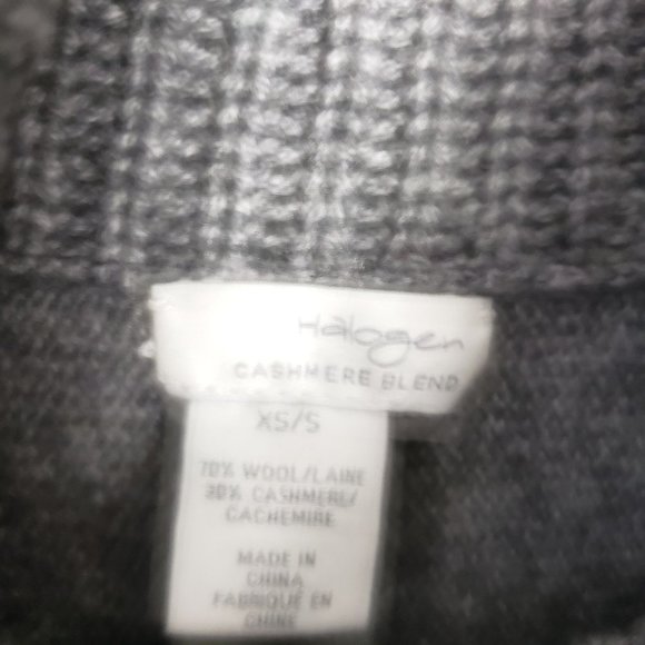 Halogen Wool & Cashmere Blend Cowl Neck Poncho - Picture 7 of 8